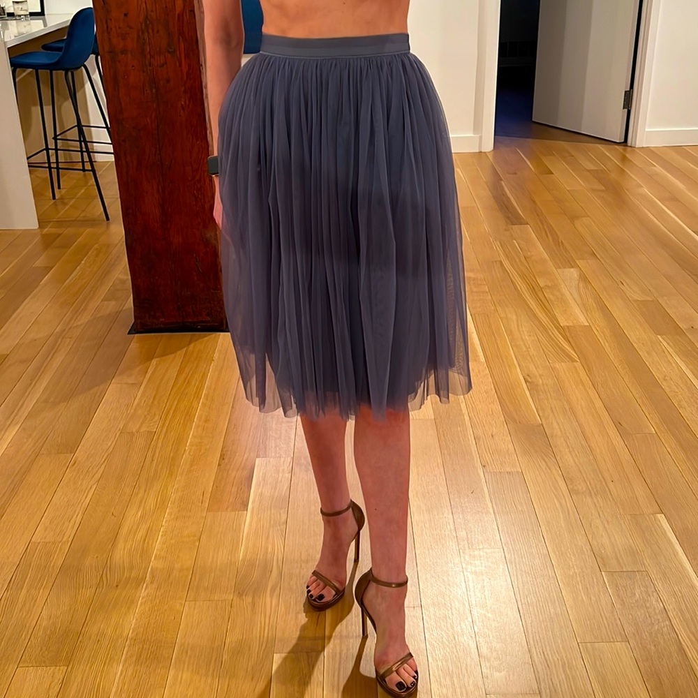 Needle & Thread - Tulle A-Line Skirt - Grey - Size 2
